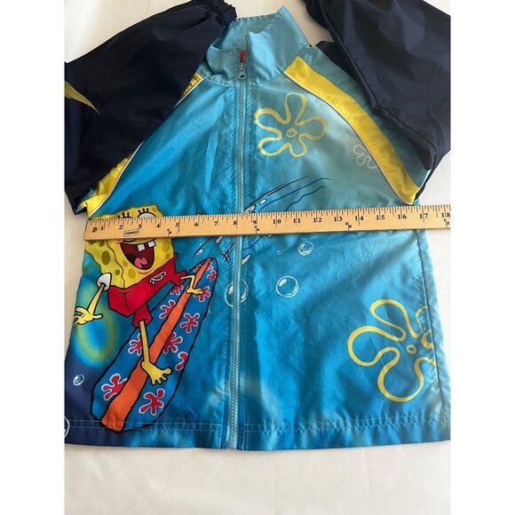 Nickelodeon Spongebob Kids Jacket 8/10 Blue Polyester Long Sleeve Zip-Up - Picture 12 of 13